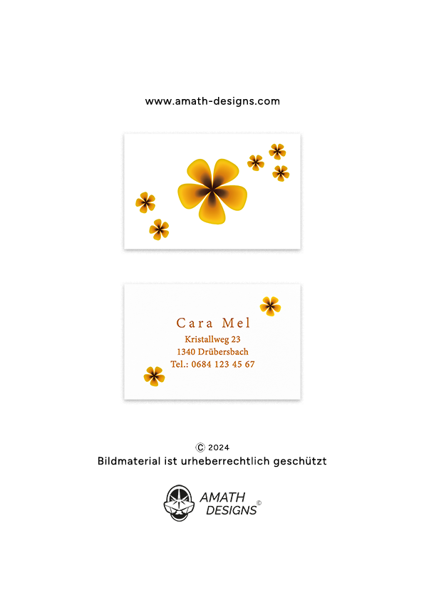 Visitenkarte Design Flower Power Card amath-designs